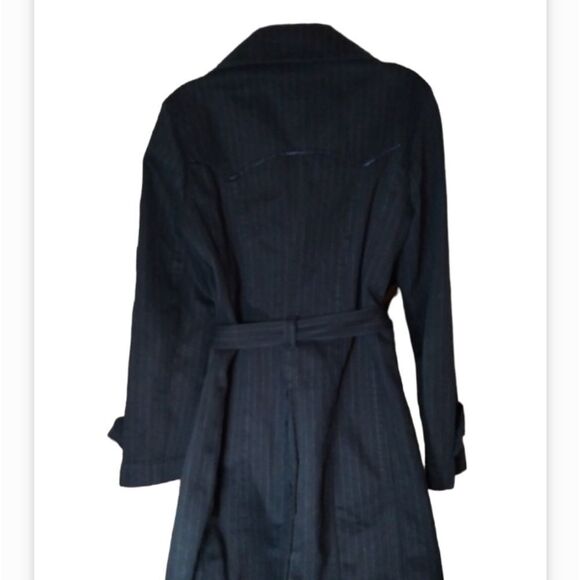 Cotton double-breasted pinstripe coat L - Picture 3 of 10